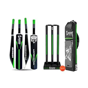 Cockatoo Destructor Complete Cricket Set, Cricket Kit Combo, l Cricket Bat (34” x 4.5”) with 3 Stumps Wicket Set and 1 Tennis Ball,Size-8(12 Year & Above)